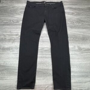BOSS Jeans Mens 40x34 Black Delaware Slim Straight Denim Stretch Five Pocket